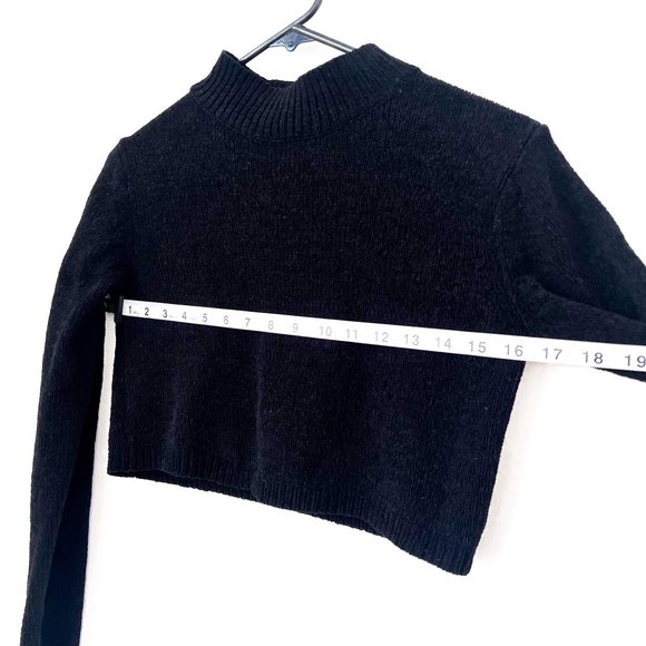 wild fable black turtleneck crop top - Picture 2 of 4